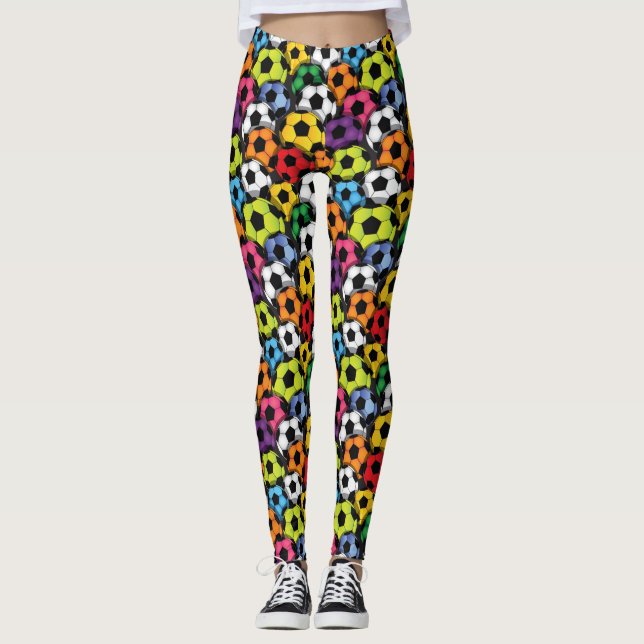 Soccer Pop Fashion Leggings (Front)
