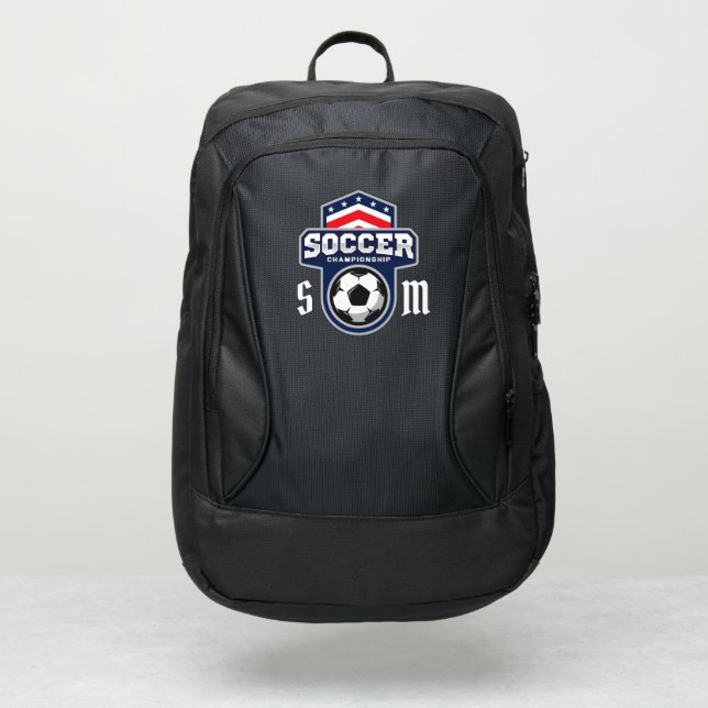 Soccer Port Authority® Backpack with Monogram (Front)