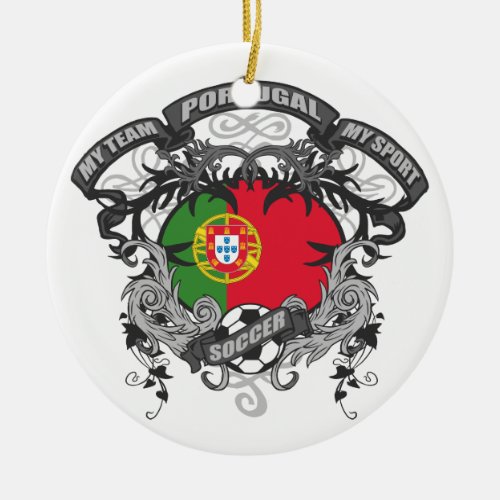 Soccer Portugal Ceramic Ornament