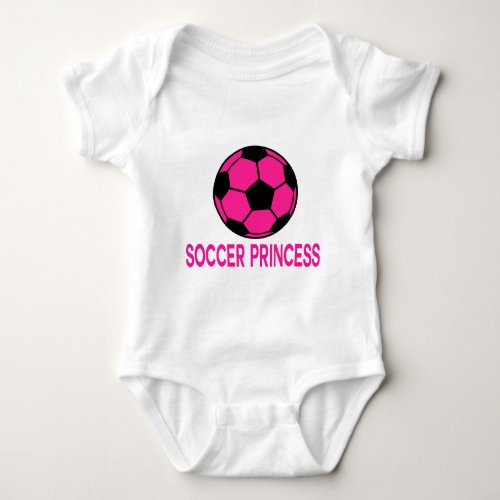 soccer princess baby bodysuit