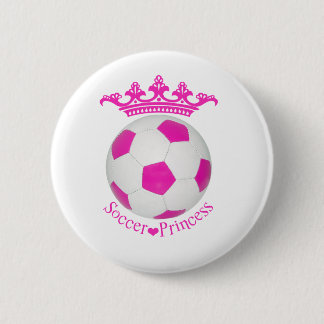 Soccer Princess, Pink Soccer ball Button