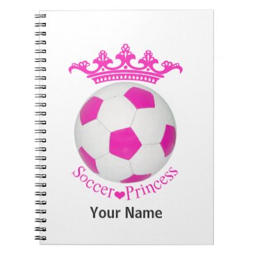 Soccer Princess, Pink Soccer ball Notebook