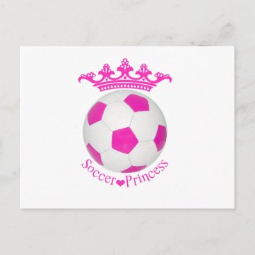 Soccer Princess, Pink Soccer ball Postcard
