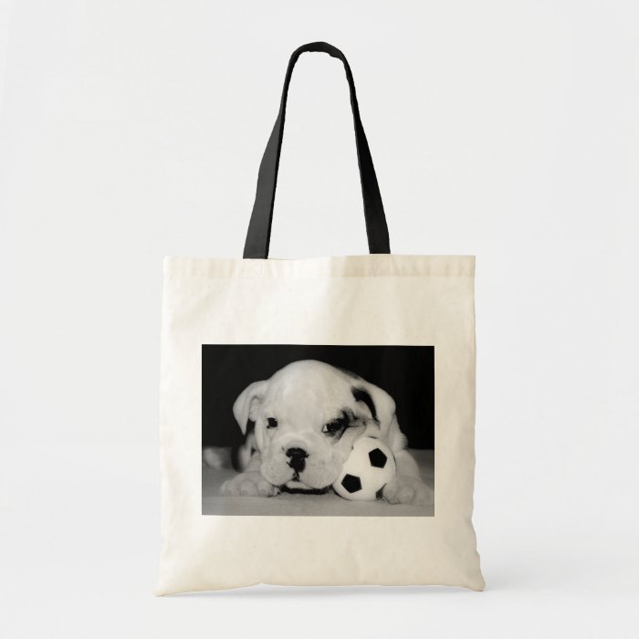 "Soccer Puppy" English Bulldog Canvas Bag