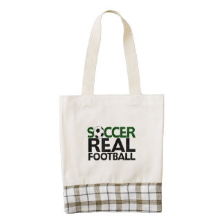 Soccer=Real Football Zazzle HEART Tote Bag