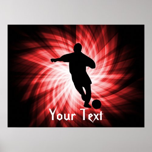 Soccer red poster