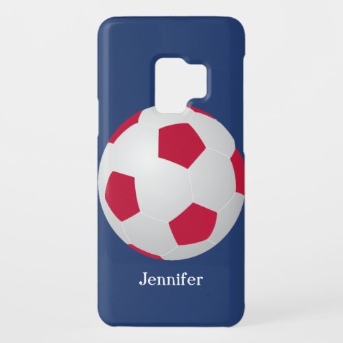 Soccer Red White and Blue Case_Mate Samsung Galaxy S9 Case