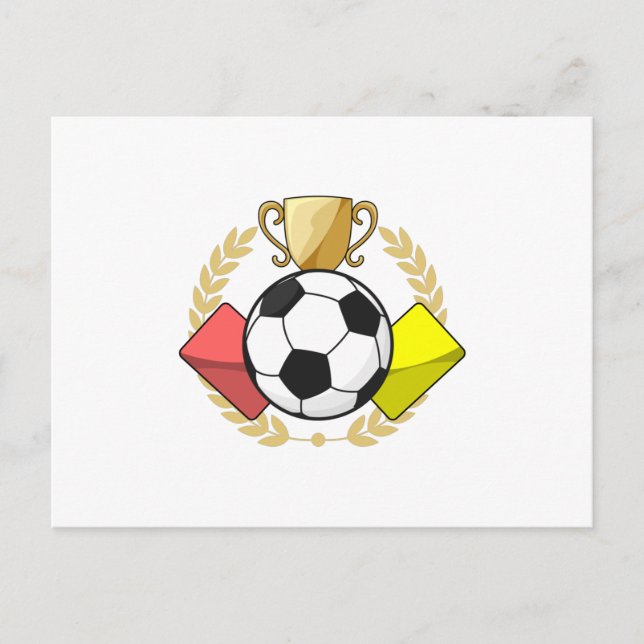 Soccer red & yellow card Trophy (Front)