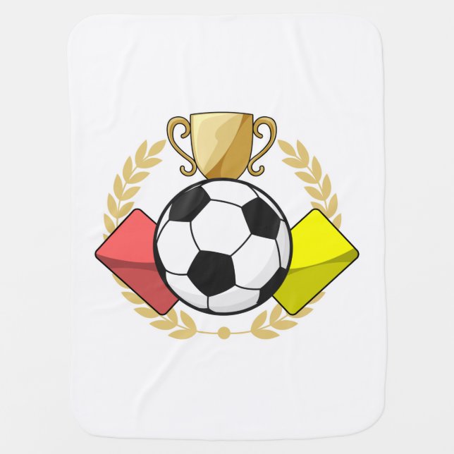 Soccer red & yellow card Trophy Baby Blanket (Front)