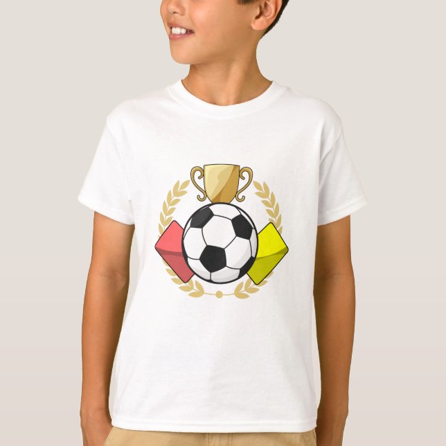 Soccer red & yellow card Trophy T-Shirt (Front)