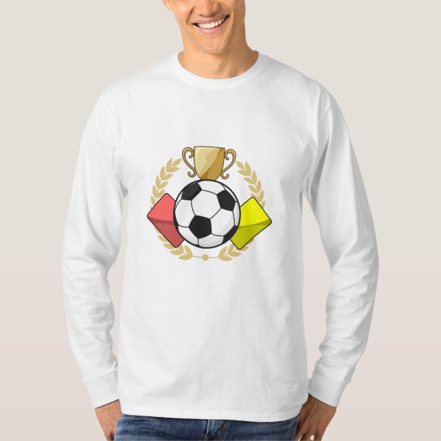 Soccer red & yellow card Trophy T-Shirt (Front)