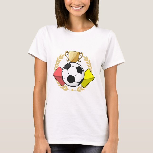 Soccer red & yellow card Trophy T-Shirt (Front)