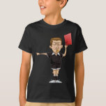 Soccer Referee Holds Red Card T-shirt at Zazzle