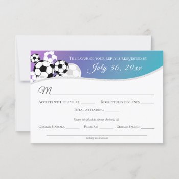 Soccer Response Card With Dinner Choice by InBeTeen at Zazzle