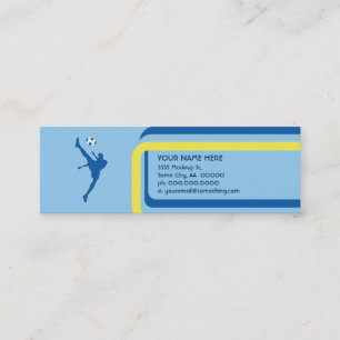soccer : retro style : mini business card