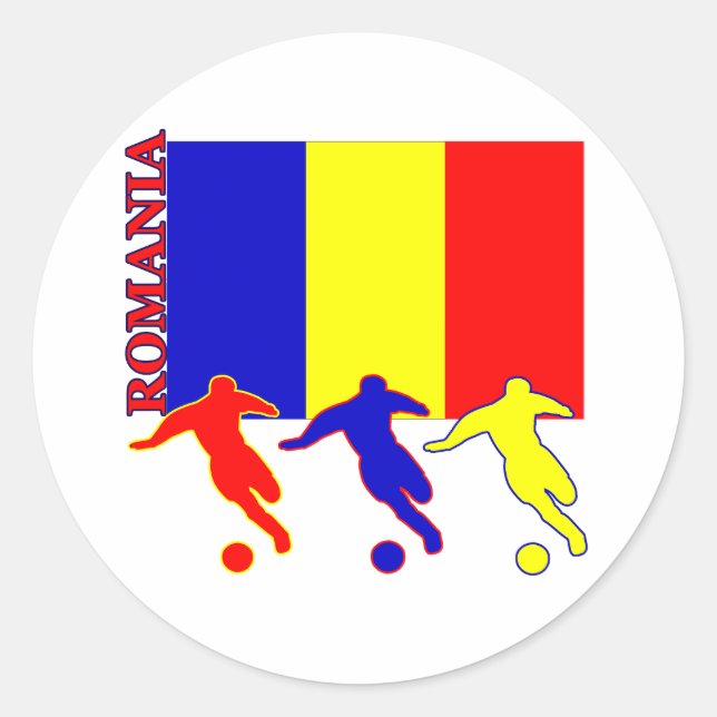 Soccer Romania Classic Round Sticker (Front)