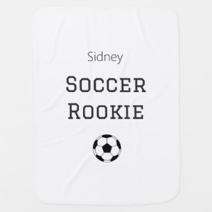 Soccer Rookie Custom Baby Name Gift Blanket