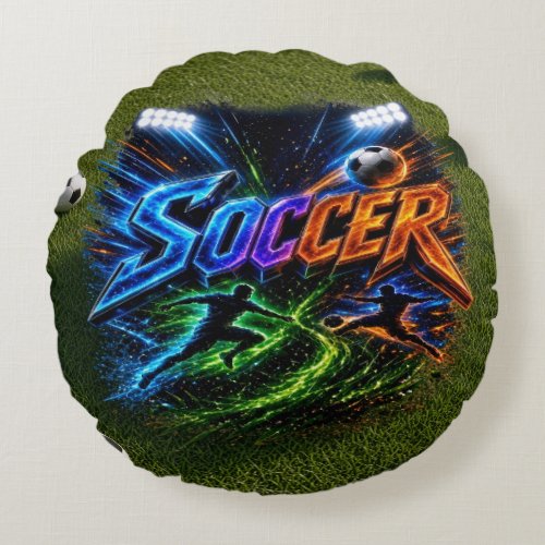 Soccer Round Pillow