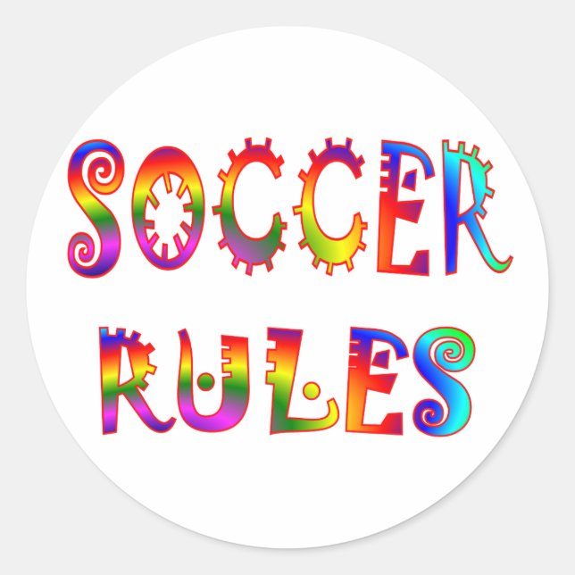 Soccer Rules Classic Round Sticker (Front)