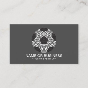 Soccer Sacred Geometry Business Card by asyrum at Zazzle