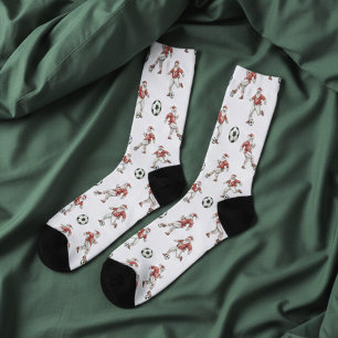 Soccer Santa Christmas Socks
