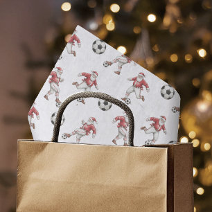 Soccer Santa Christmas Tissue Paper