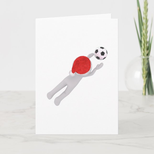 soccer santa claus holiday card (Front)