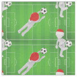 soccer santa fabric