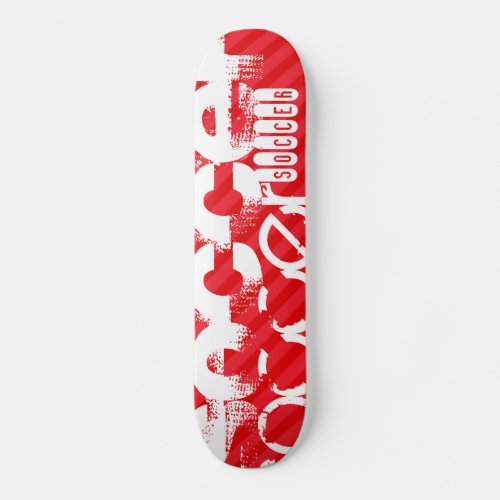 Soccer Scarlet Red Stripes Skateboard