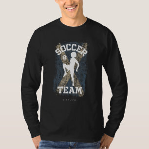 Soccer Scotland Flag Football Womens Soccer Girls  T-Shirt