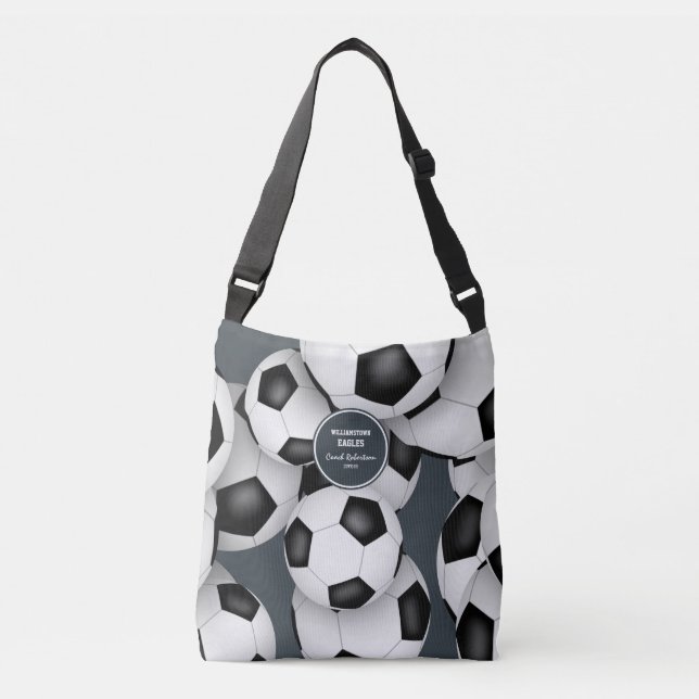soccer season personalized coach gifts crossbody bag (Front)