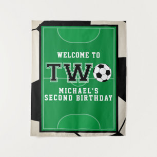 Soccer Second Birthday Backdrop