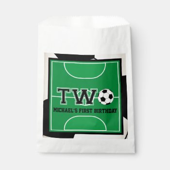 Soccer Second Birthday Napkins Favor Bag by MetroEvents at Zazzle