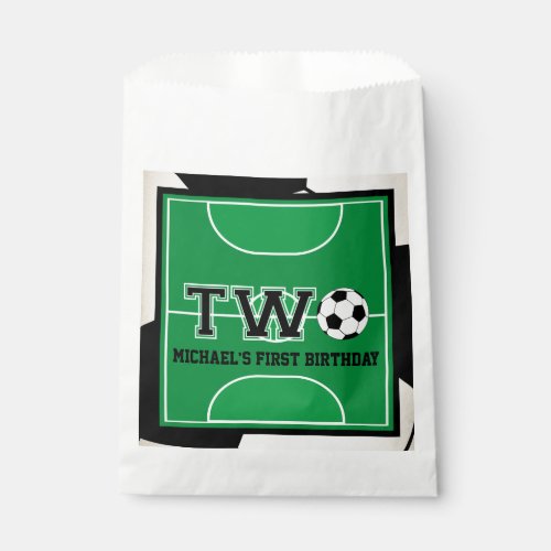 Soccer Second Birthday Napkins Favor Bag