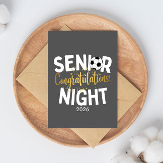 Soccer Senior Night Congratulations Card