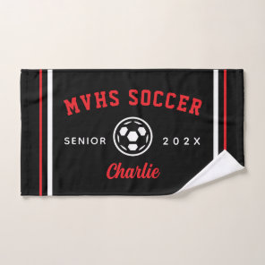 Soccer Senior Night Gift, Custom Name Sports Hand Towel