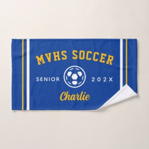 Soccer Senior Night Gift, Custom Name Sports Hand Towel