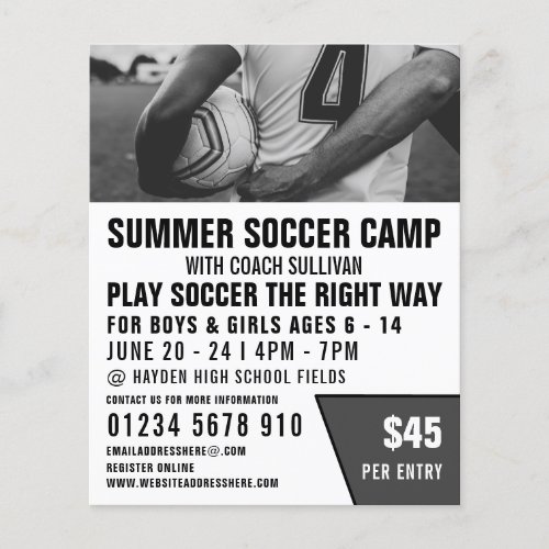 Soccer Shirt Soccer Camp Advertising Flyer