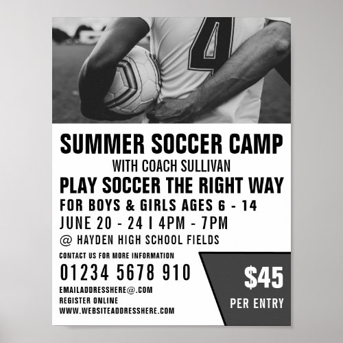 Soccer Shirt Soccer Camp Advertising Poster