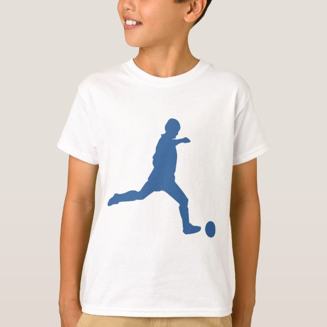 Soccer Silhouette Kids Tshirt (Front)