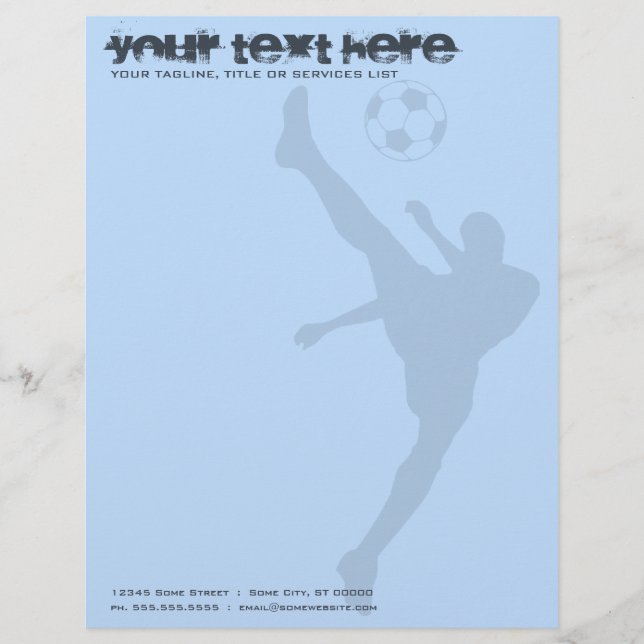 soccer silhouette letterhead (Front)