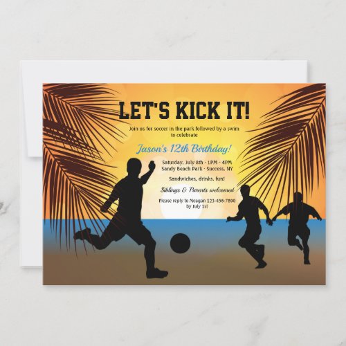 Soccer Silhouettes Invitation