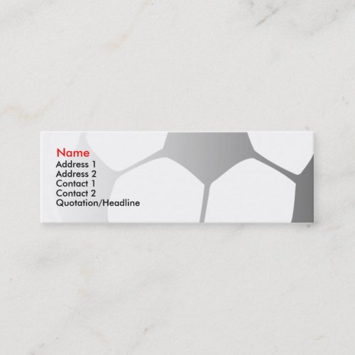 soccer simple business card