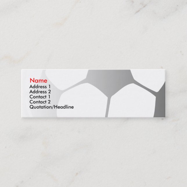 soccer simple mini business card (Front)
