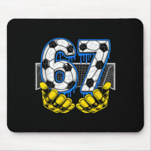 Soccer Six Seven 67 Funny Gen Alpha Meme Mouse Pad