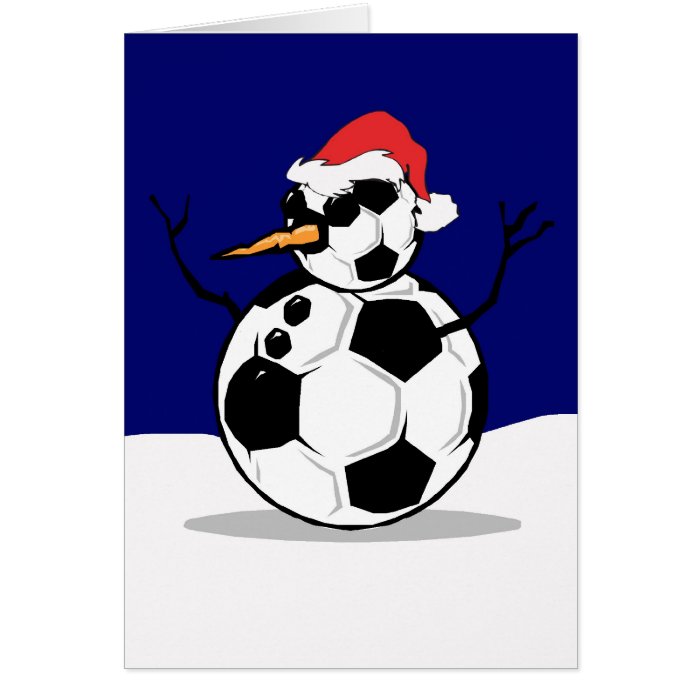 Soccer Snowman Cards