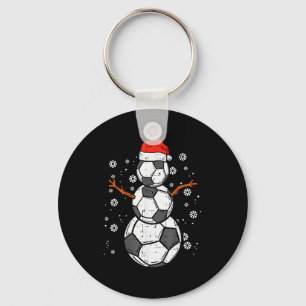 Soccer Snowman Xmas Christmas Srts Boys Girls Keychain