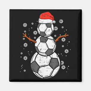 Soccer Snowman Xmas Christmas Srts Boys Girls Magnet