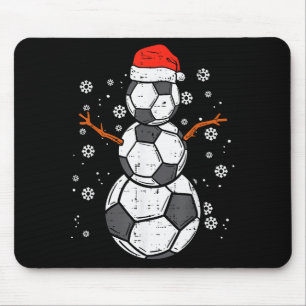 Soccer Snowman Xmas Christmas Srts Boys Girls Mouse Pad