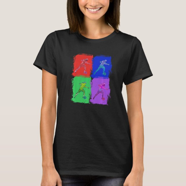 Soccer Soccer Game Colorful Pop T-Shirt (Front)